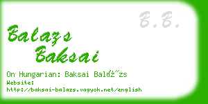 balazs baksai business card